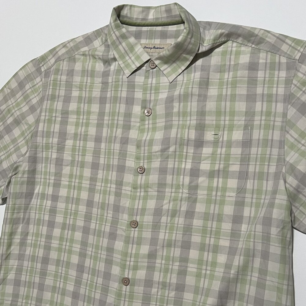 Tommy Bahama Silk Shirt Short Sleeve Button Down Casual Summer Men's size XXL